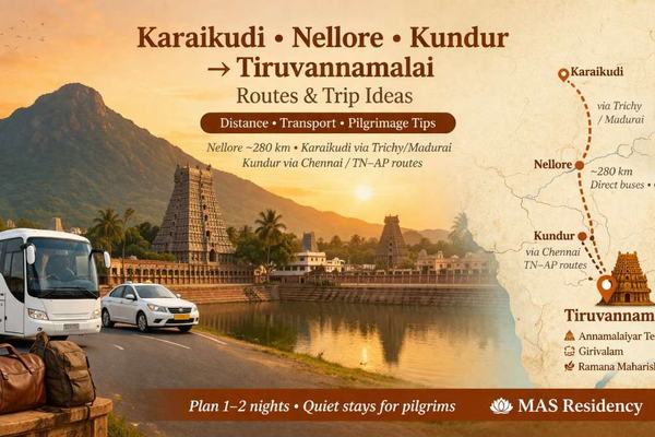 Karaikudi, Nellore & Kundur to Tiruvannamalai: Routes & Trip Ideas