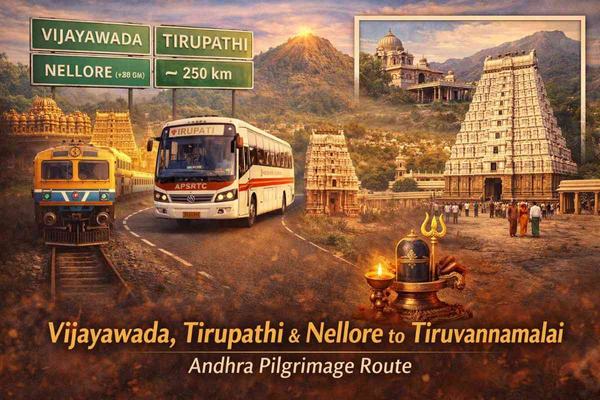 Vijayawada, Tirupathi & Nellore to Tiruvannamalai: Andhra Pilgrimage Route